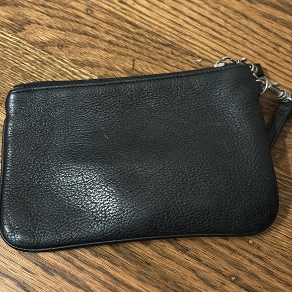 Wilson’s leather Black Leather Wristlet with Red Heart Accents - Picture 2 of 7